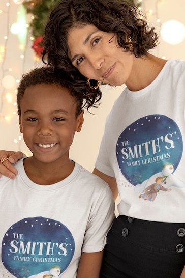 Personalised The Snowman Family Christmas T-Shirt - Kids by Star Editions