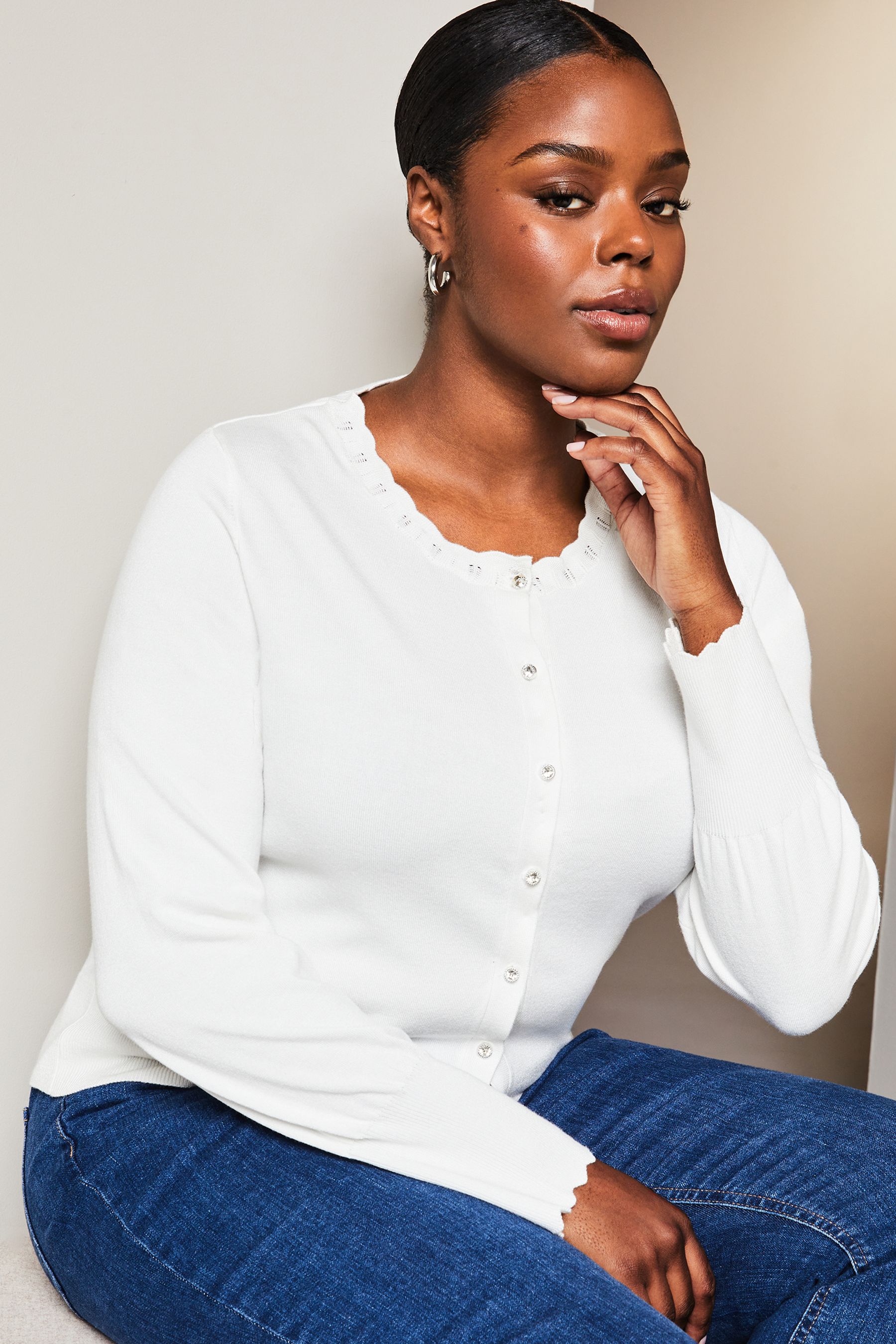 Lipsy white cardigan top