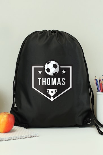 Personalised Football Black Kit Bag by PMC