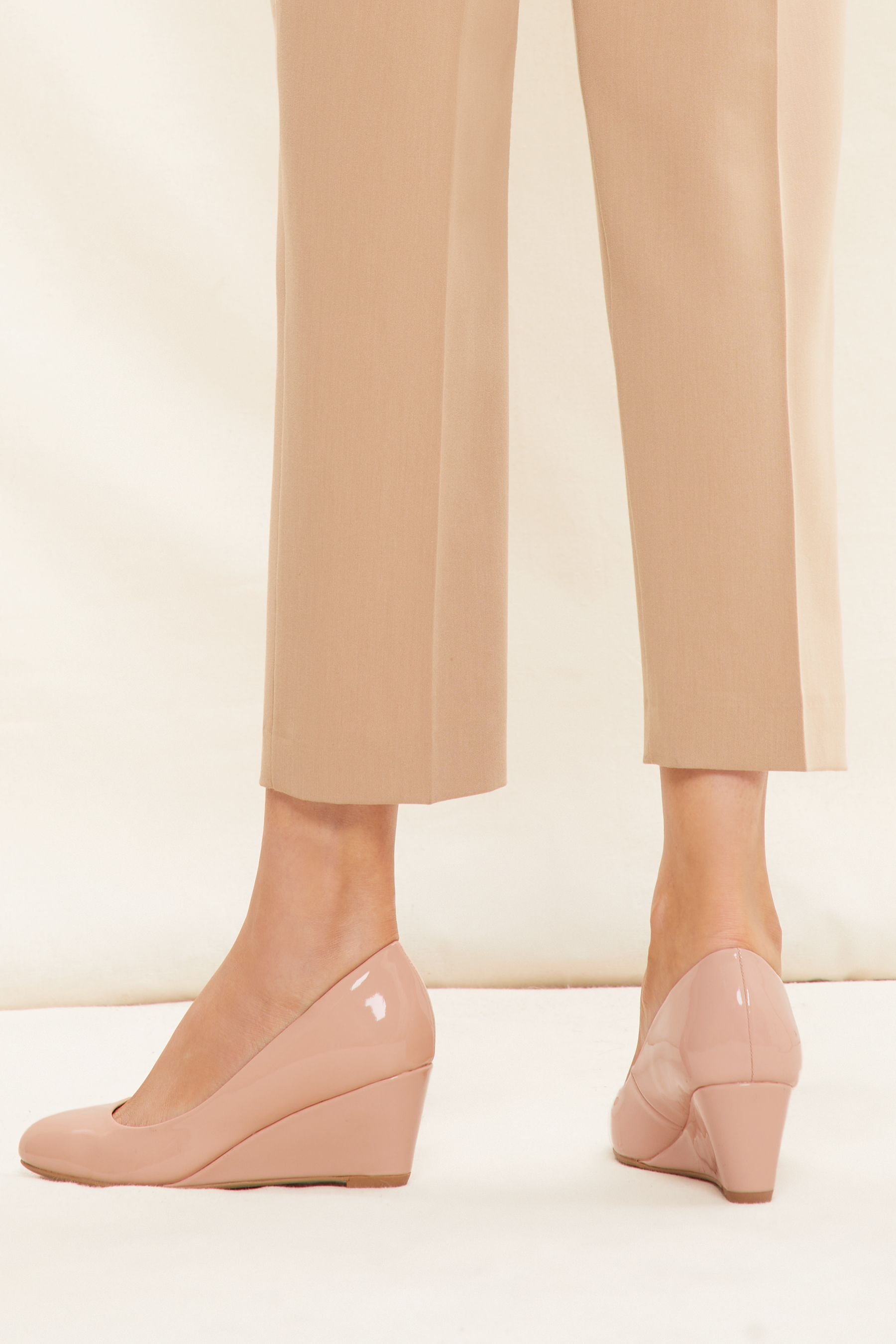 Wide width best sale nude wedge