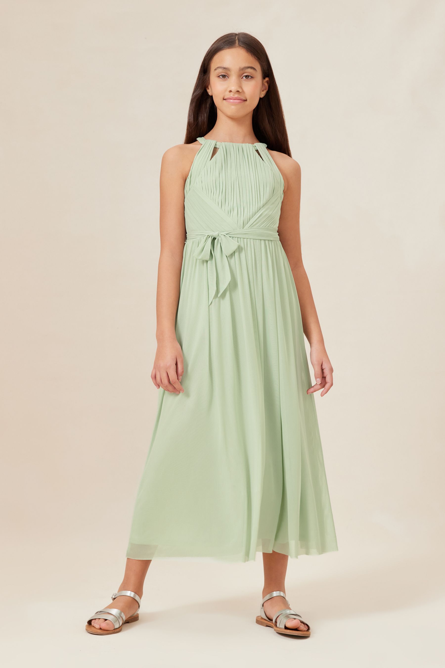 Buy Lipsy Sage Green Cut Out Midi Occasion Dress Teen from the Next UK online shop