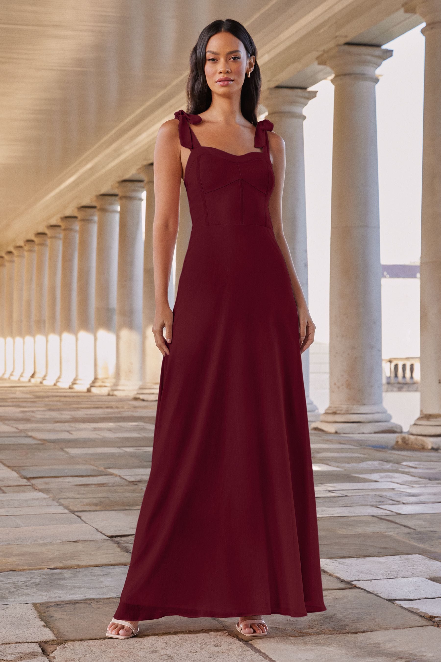 Berry red new arrivals bridesmaid dresses