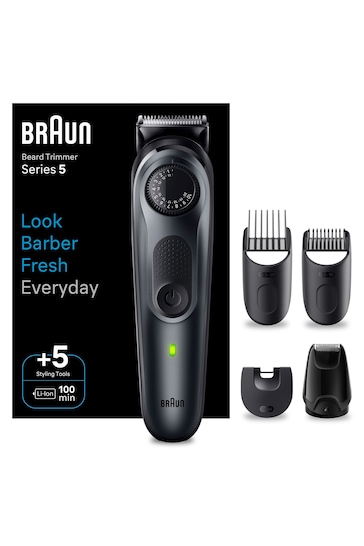 Braun Beard Trimmer Series 5 BT5420, Trimmer For Men With Styling Tools And 100min Runtime