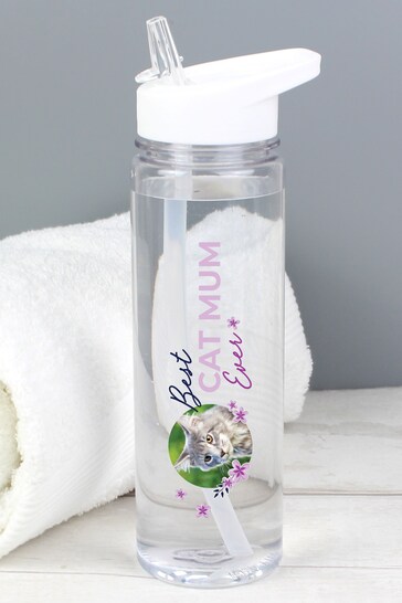 Personalised Floral Best Ever Photo Upload Water Bottle by PMC
