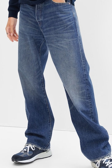 Gap Mid Wash Blue 90s Loose Organic Cotton Jeans