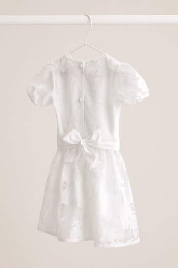 Lipsy White Baby Organza Corsage Occasion Dress (0mths-2yrs)