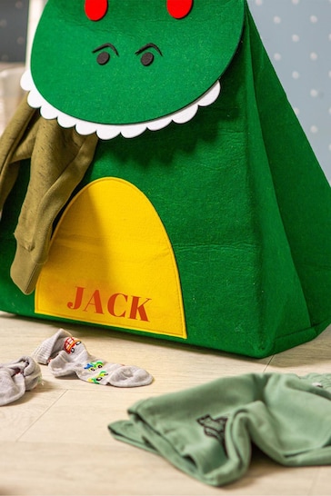 Personalised Dinosaur Felt Laundry Bag by Jonny's Sister