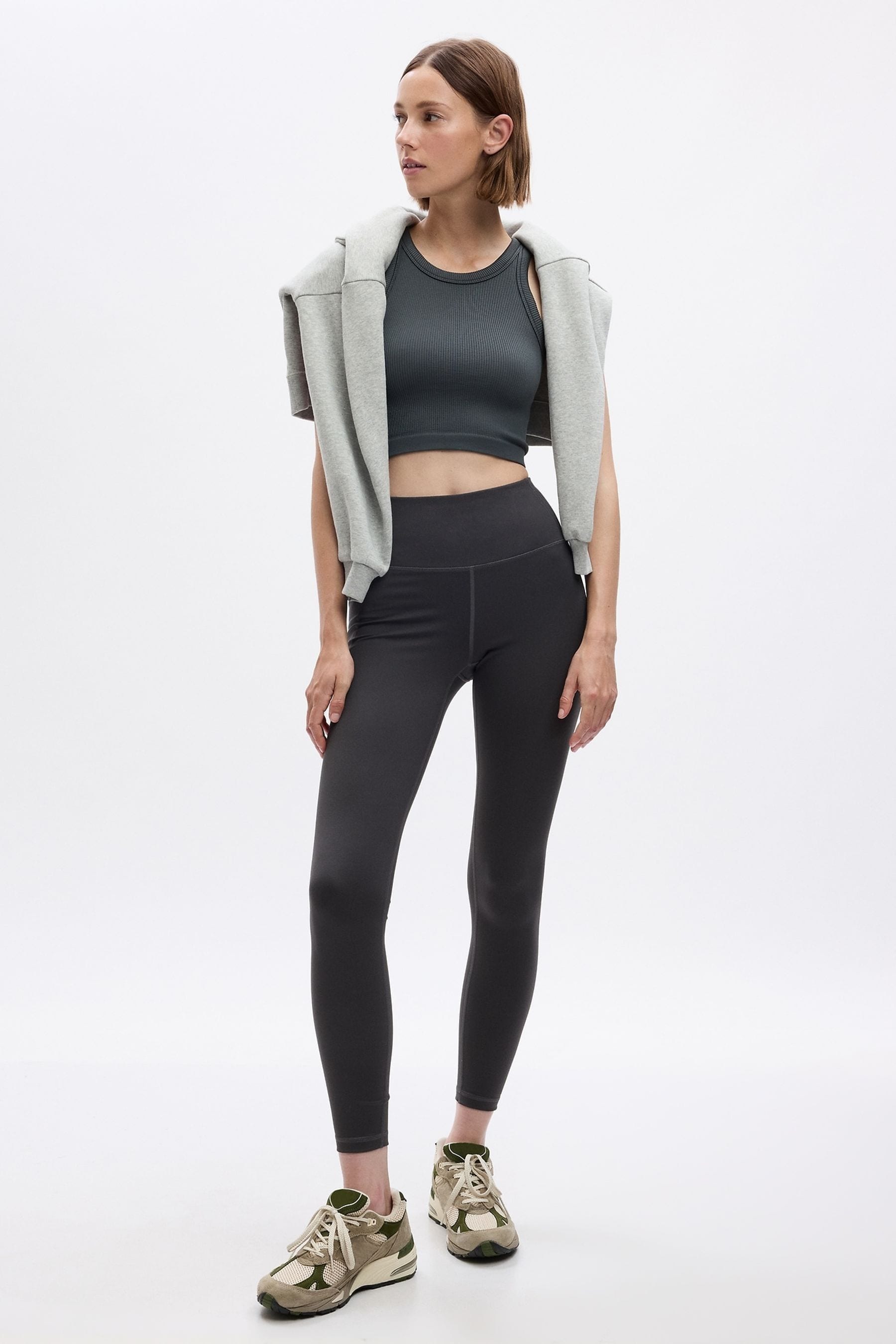 Gap Grey High Rise Power Full Length Leggings