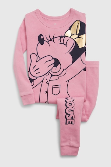 Gap Pink Organic Cotton Disney Minnie Mouse Pyjama Set (12mths-5yrs)