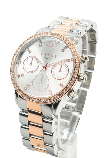 Lipsy Silver Mixed Metal Dial Watch