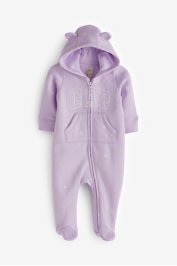 Gap Purple Logo Sleepsuit - Baby (Newborn - 12mths)