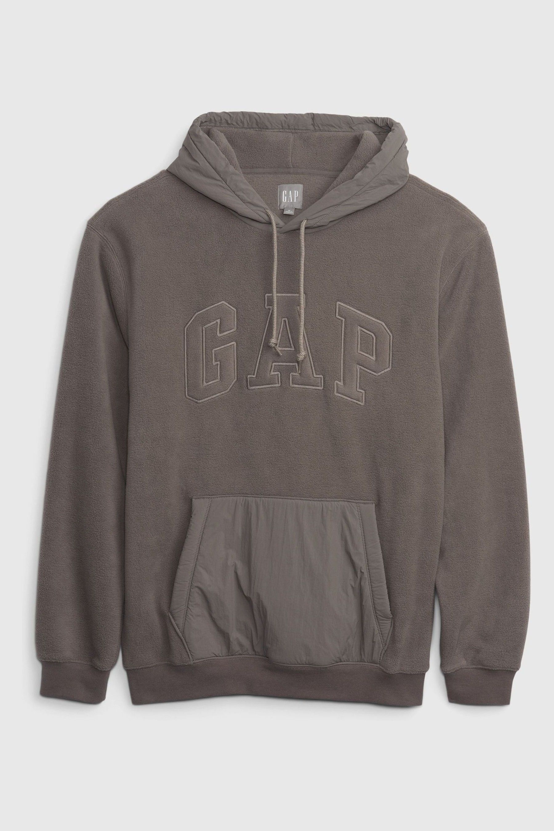 Arch logo fleece hoodie online