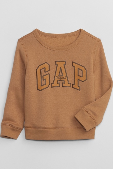 Gap Brown Crew Neck Logo Sweatshirt (12mths-5yrs)