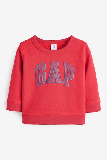 Gap Red and Blue Crew Neck Logo Sweatshirt (12mths-5yrs)