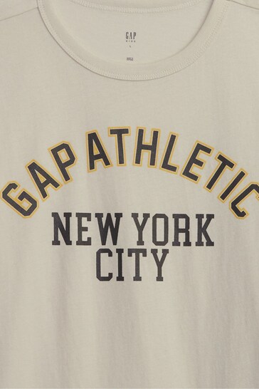 Gap Neutral Logo Crew Neck Long Sleeve T-Shirt