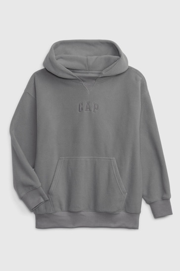 Gap Grey Arch Logo Pullover Hoodie (4-13yrs)