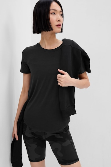 Gap Black Breathe Short Sleeve Crew Neck T-Shirt