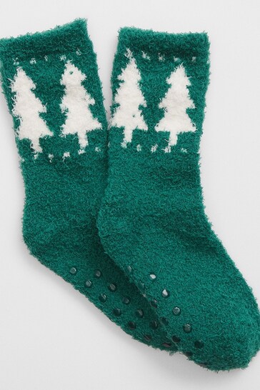 Gap Green Christmas Fluffy Socks