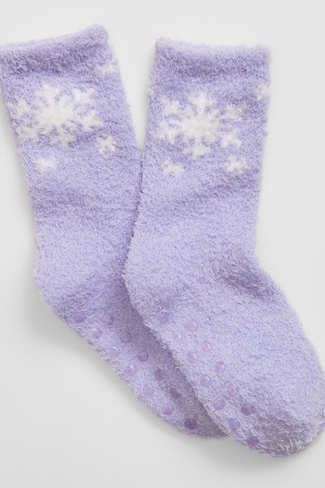 Gap Purple Christmas Fluffy Socks