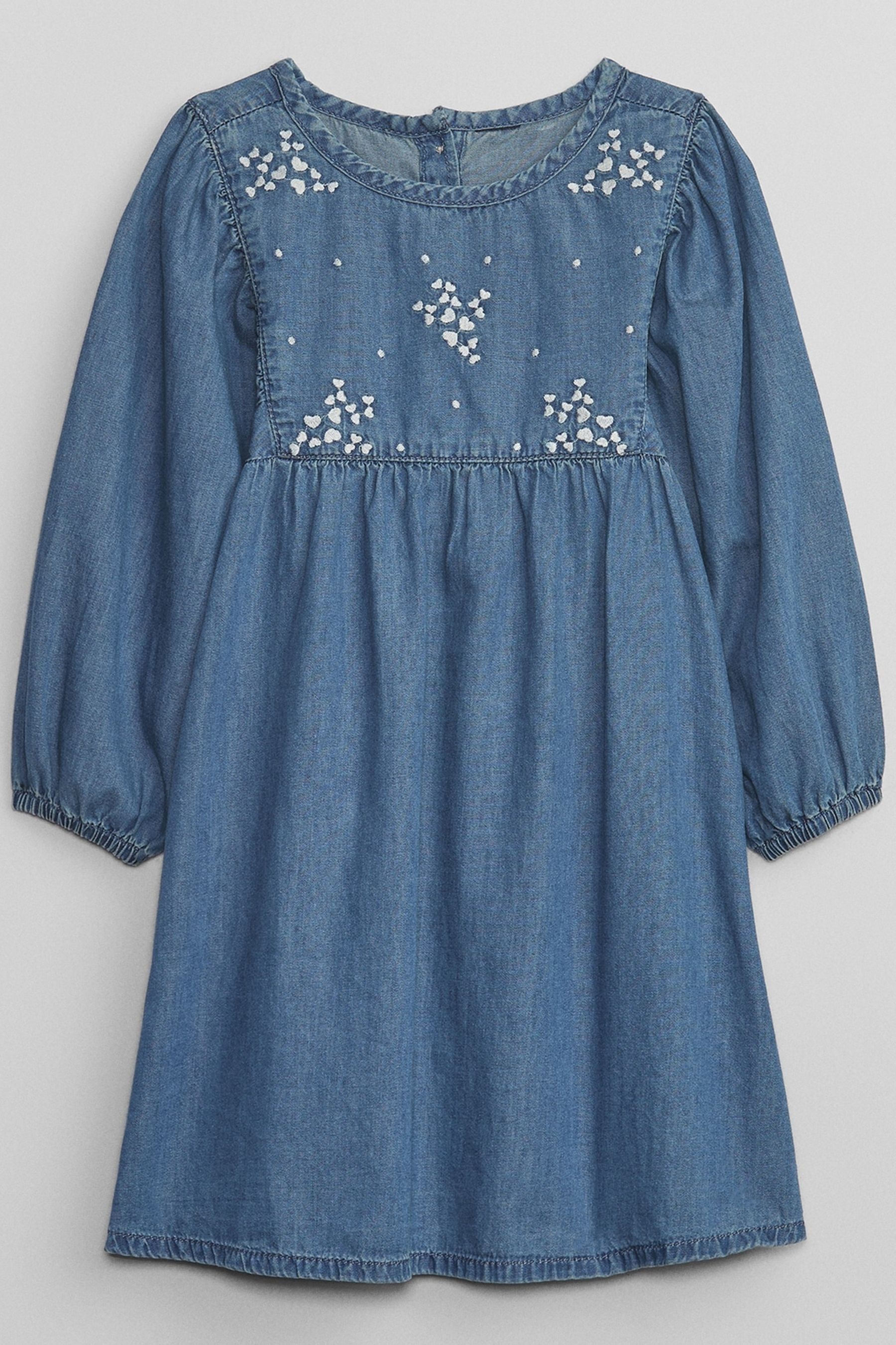 Buy Gap Blue Embroidered Denim Dress with Washwell 12mths 5yrs