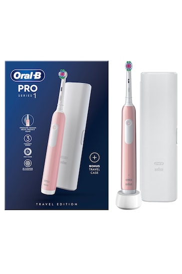 Oral-B Pro Series 1 Pink Electric Toothbrush, Designed By Braun