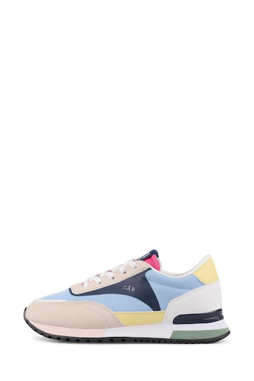 Gap Blue and Neutral Colourblock New York Low Top Colourblock Trainers - Kids