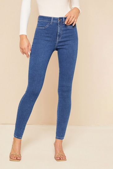 Friends Like These Mid Blue Tall High Waisted Jeggings