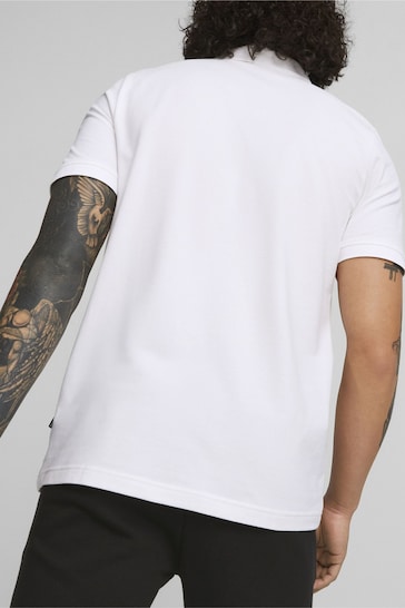 Puma White Essentials Pique Mens Polo Shirt