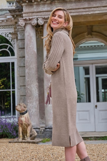 Pure Collection Natural Knitted Sweater Dress