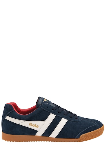 Gola Blue Mens Harrier Suede Lace Up Trainers