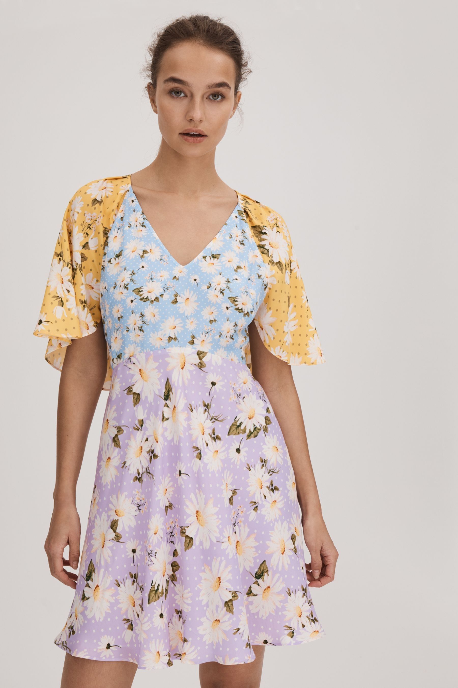 Cape sleeve mini dress outlet