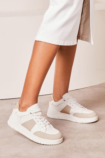 Lipsy White Chunky Runner Lace Up Trainer