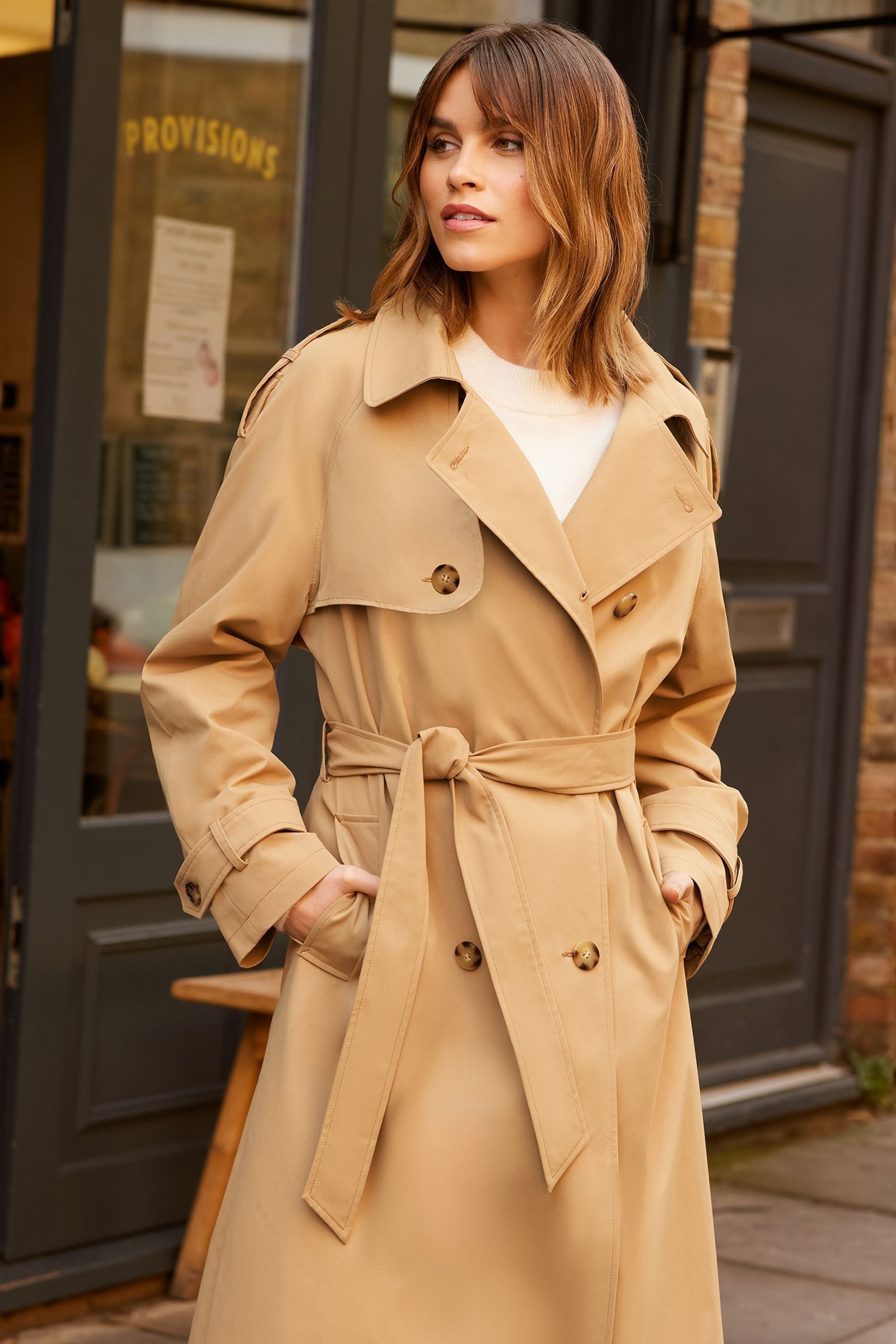 Buy Friends Like These Camel Longline Trench Coat from the Next UK online shop