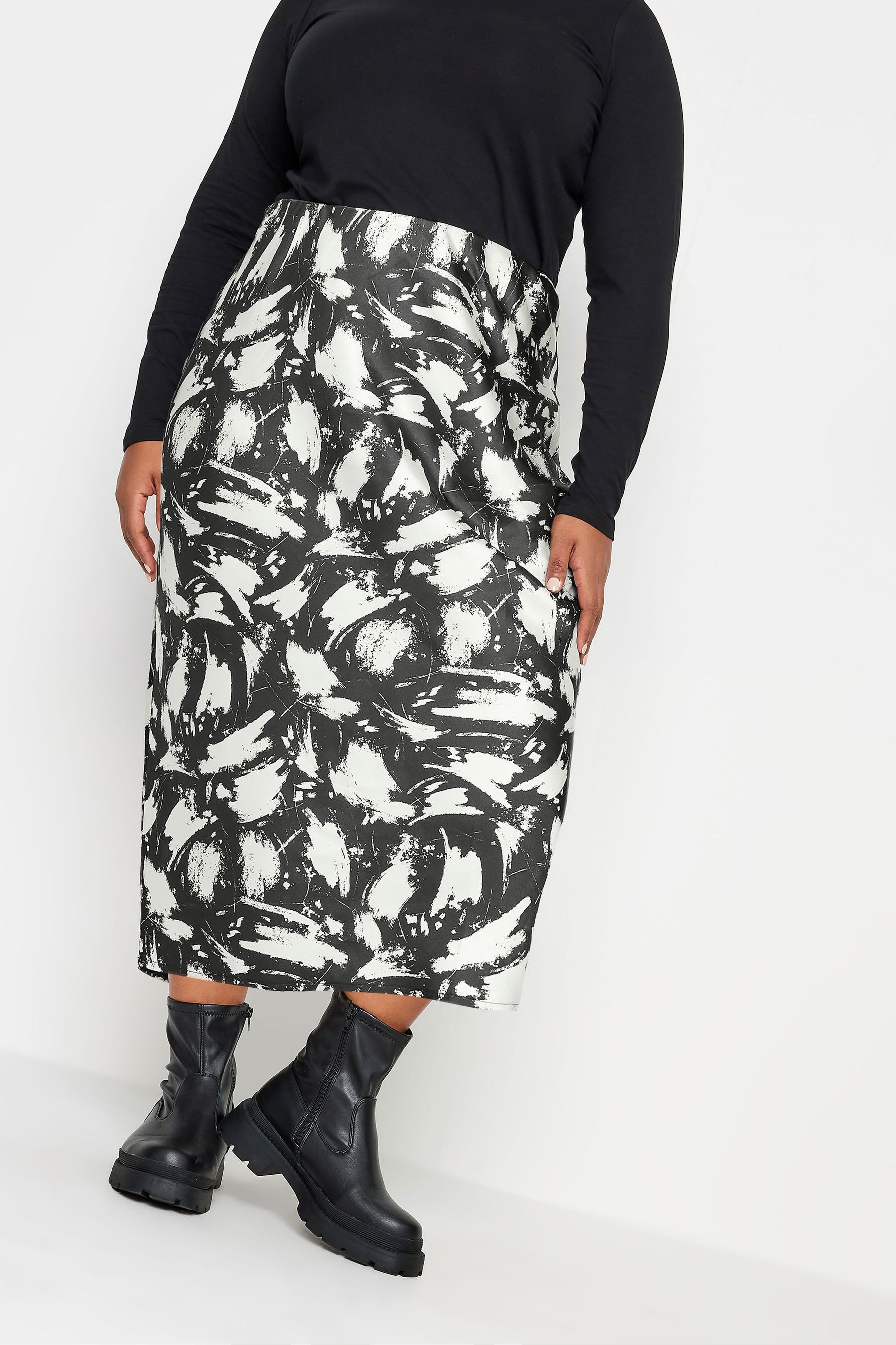 Black bias cut skirt uk online