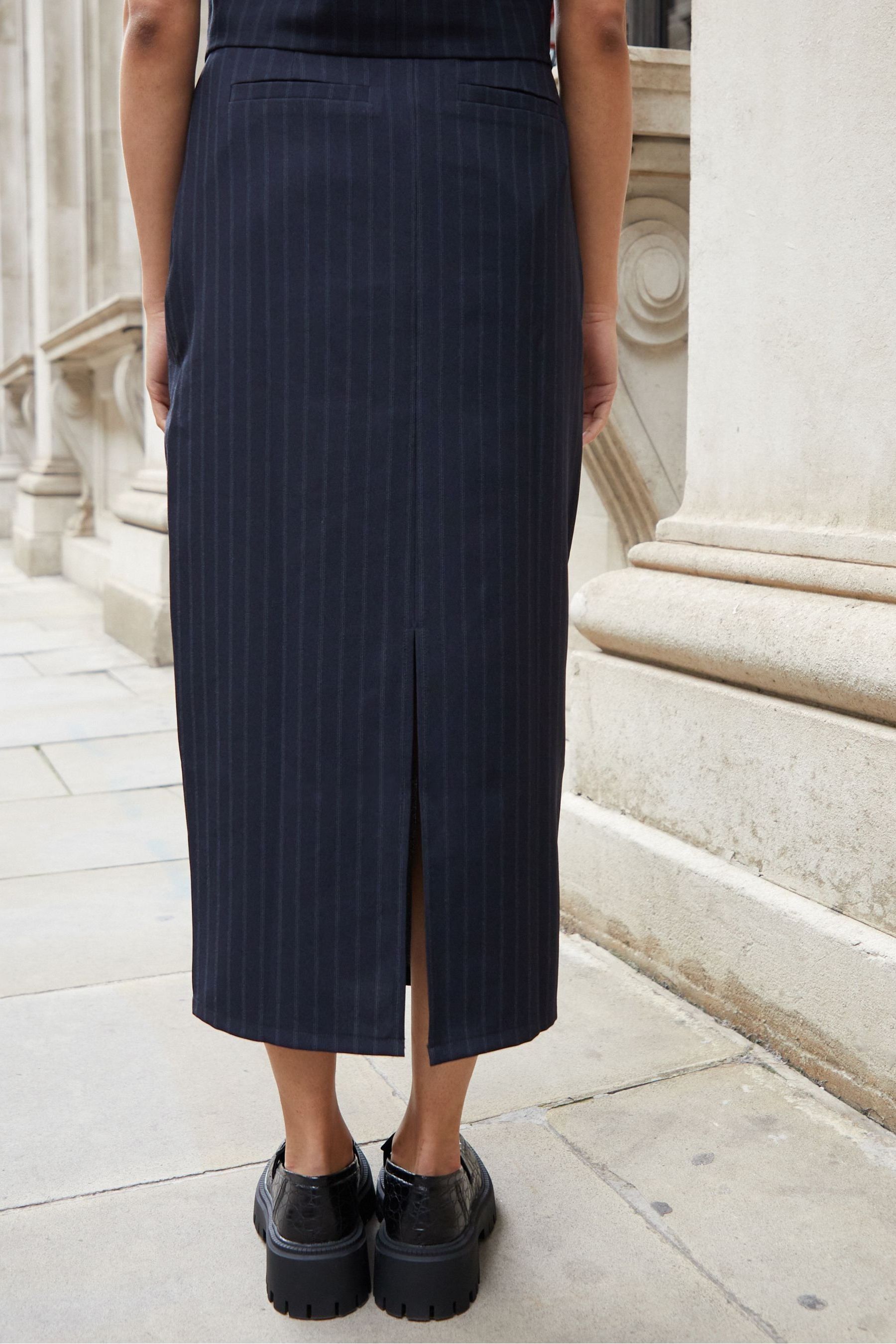 Pinstripe midi skirt 2025