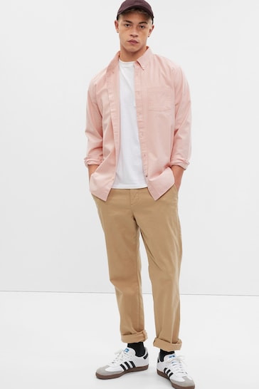 Gap Pink Regular Fit Oxford Shirt
