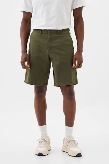 Gap Khaki Green 9" Chino Shorts