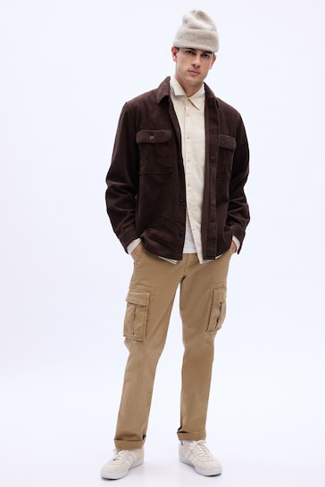 Gap Brown Straight Fit Cargo Trousers