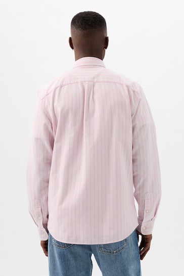 Gap Pink Classic Regular Fit Long Sleeve Oxford Shirt