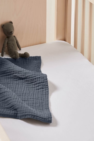 Bedfolk White Cot Bed Fitted Sheet