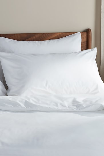 Bedfolk Set of 2 White Luxe Cotton King Pillowcases