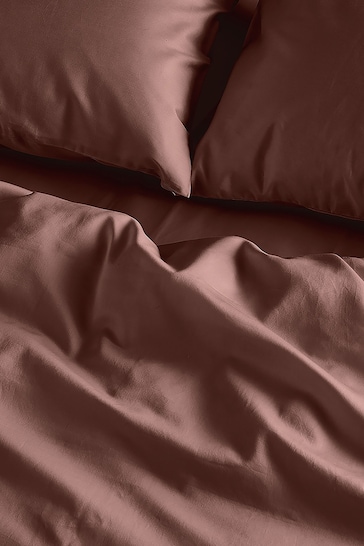 Bedfolk Set of 2 Orange Luxe Cotton Square Pillowcases