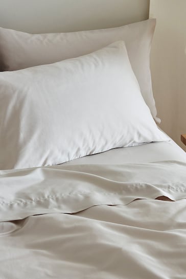 Bedfolk Natural Luxe Cotton Deep Fitted Sheet