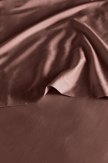Bedfolk Orange Luxe Cotton Deep Fitted Sheet