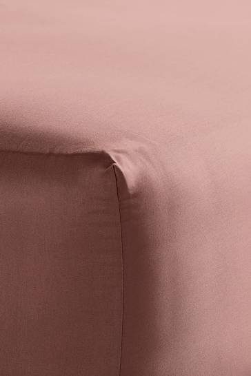 Bedfolk Orange Luxe Cotton Fitted Sheet