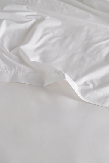 Bedfolk White Classic Cotton Deep Fitted Sheet