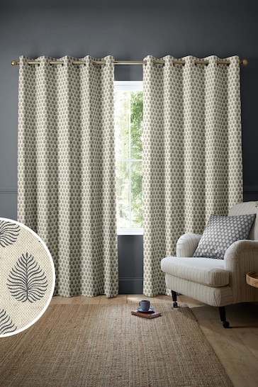 Emily Bond Charcoal Grey Jaipur Made to Measure Curtains