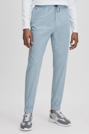Reiss Blue Silver Dax Castore Water Repellent Track Pants