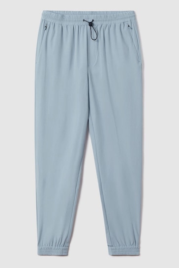 Reiss Blue Silver Dax Castore Water Repellent Track Pants