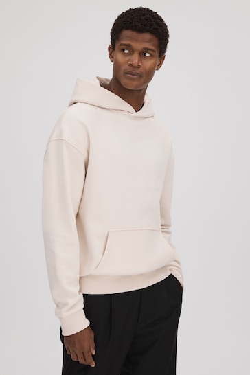 Reiss Off White Alexander Casual Fit Cotton Hoodie